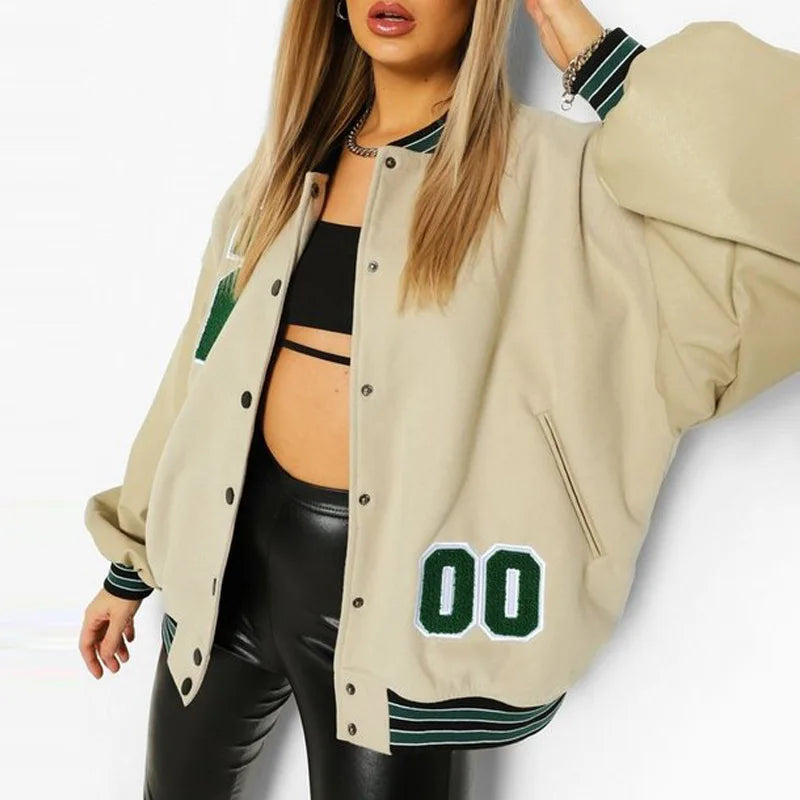 European and American coats women's street retro baseball jacket