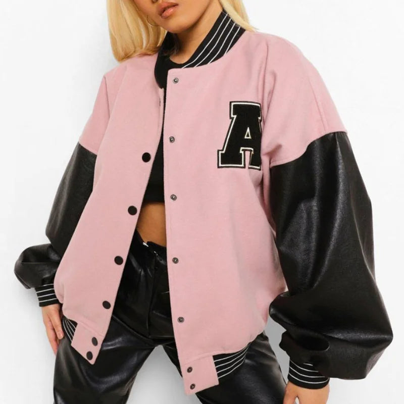 European and American coats women's street retro baseball jacket