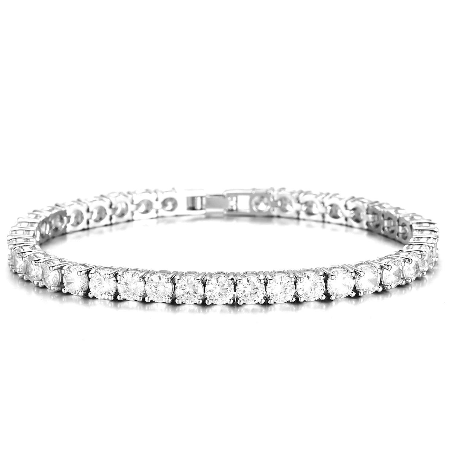 5mm Round Cut cubic zirconia women men jewelry bling bracelet iced out style