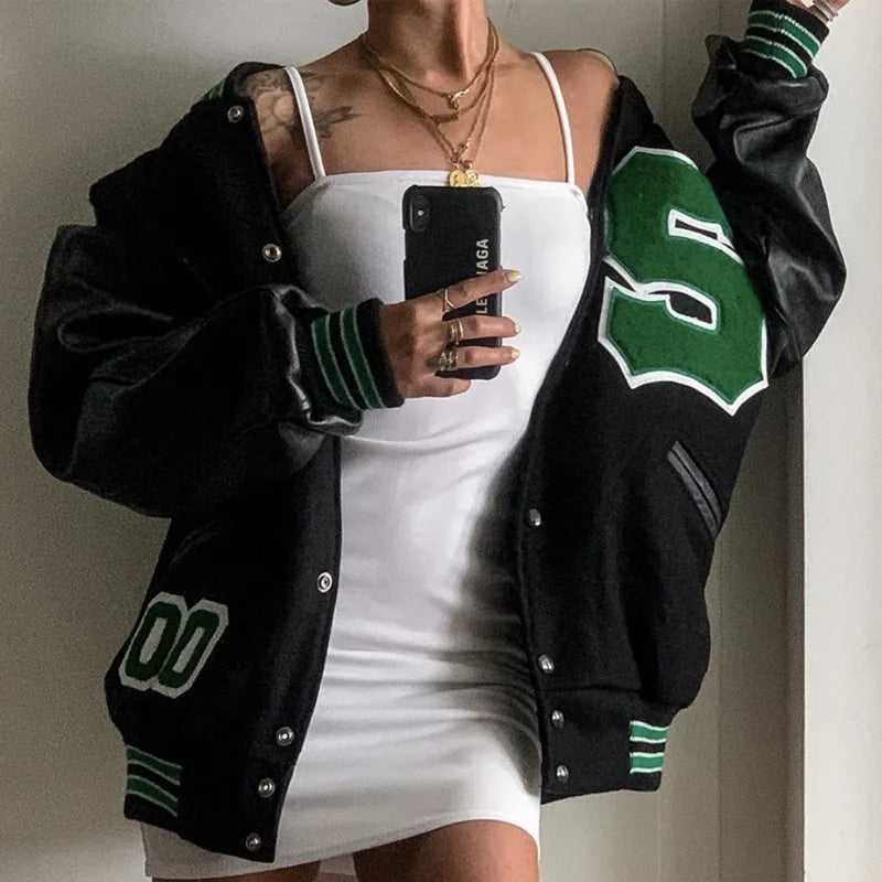 European and American coats women's street retro baseball jacket