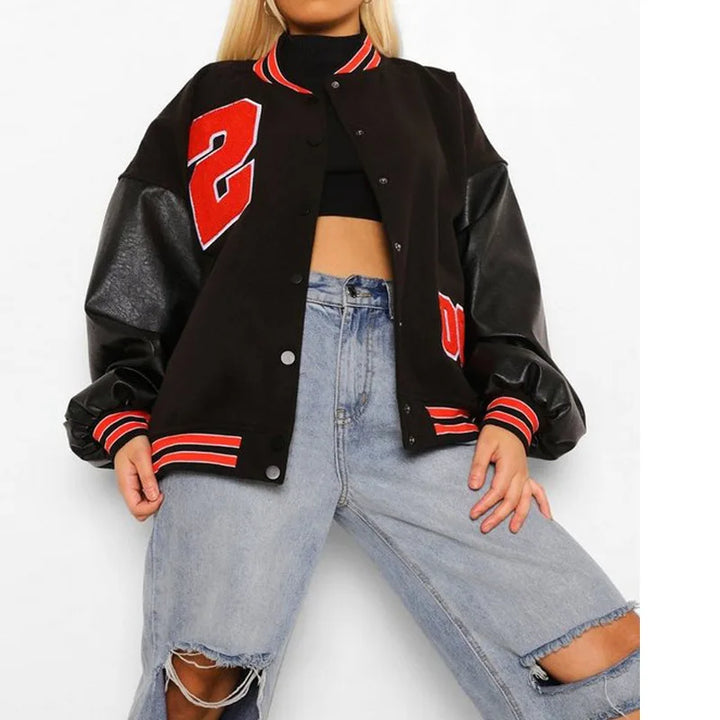 European and American coats women's street retro baseball jacket