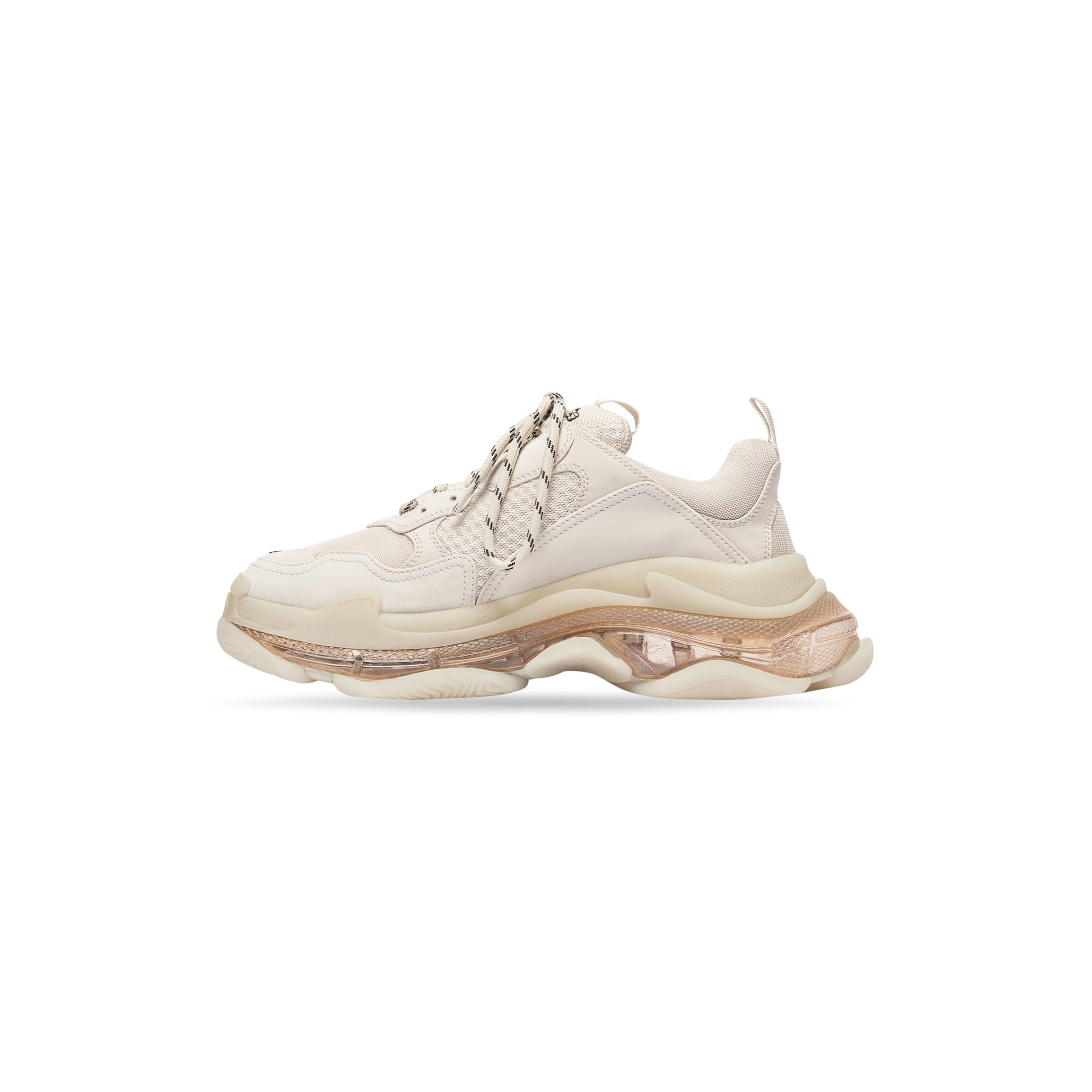 MEN'S TRIPLE S CLEAR SOLE SNEAKER IN BEIGE