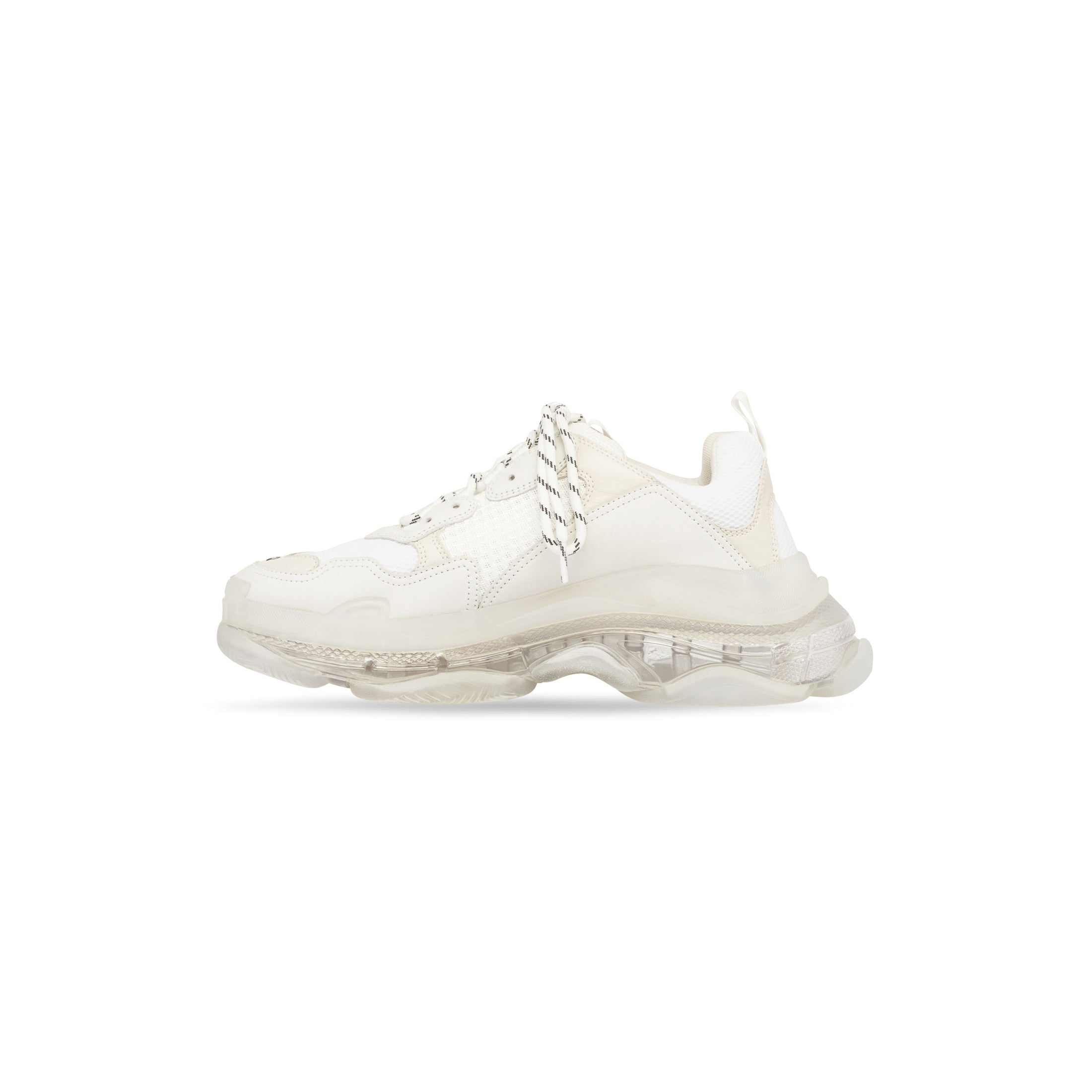 MEN'S TRIPLE S CLEAR SOLE SNEAKER IN WHITE