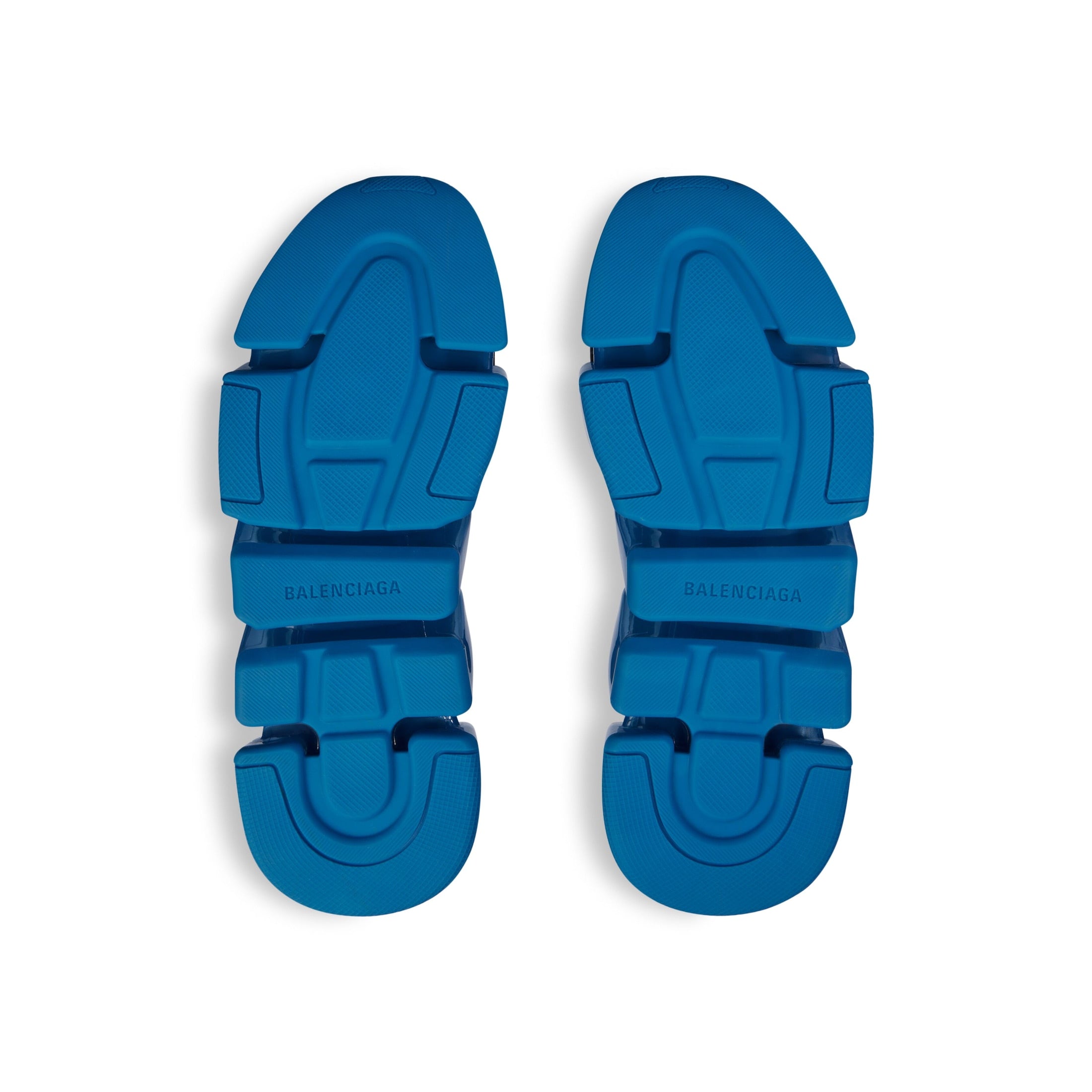 MEN'S SPEED 2.0 FULL CLEAR SOLE RECYCLED KNIT SNEAKER IN BLACK/BLUE