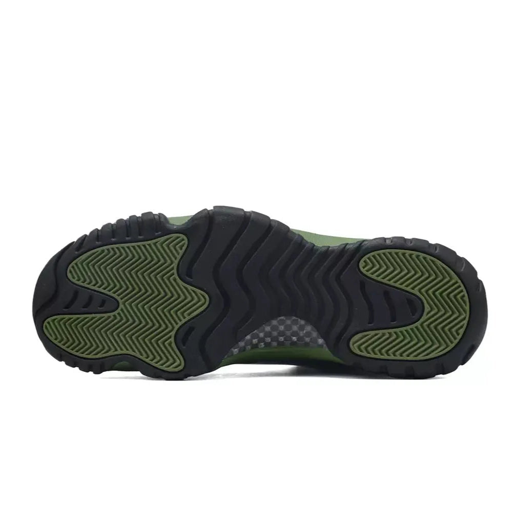AJ 11 Retro Olive and Black Shoes