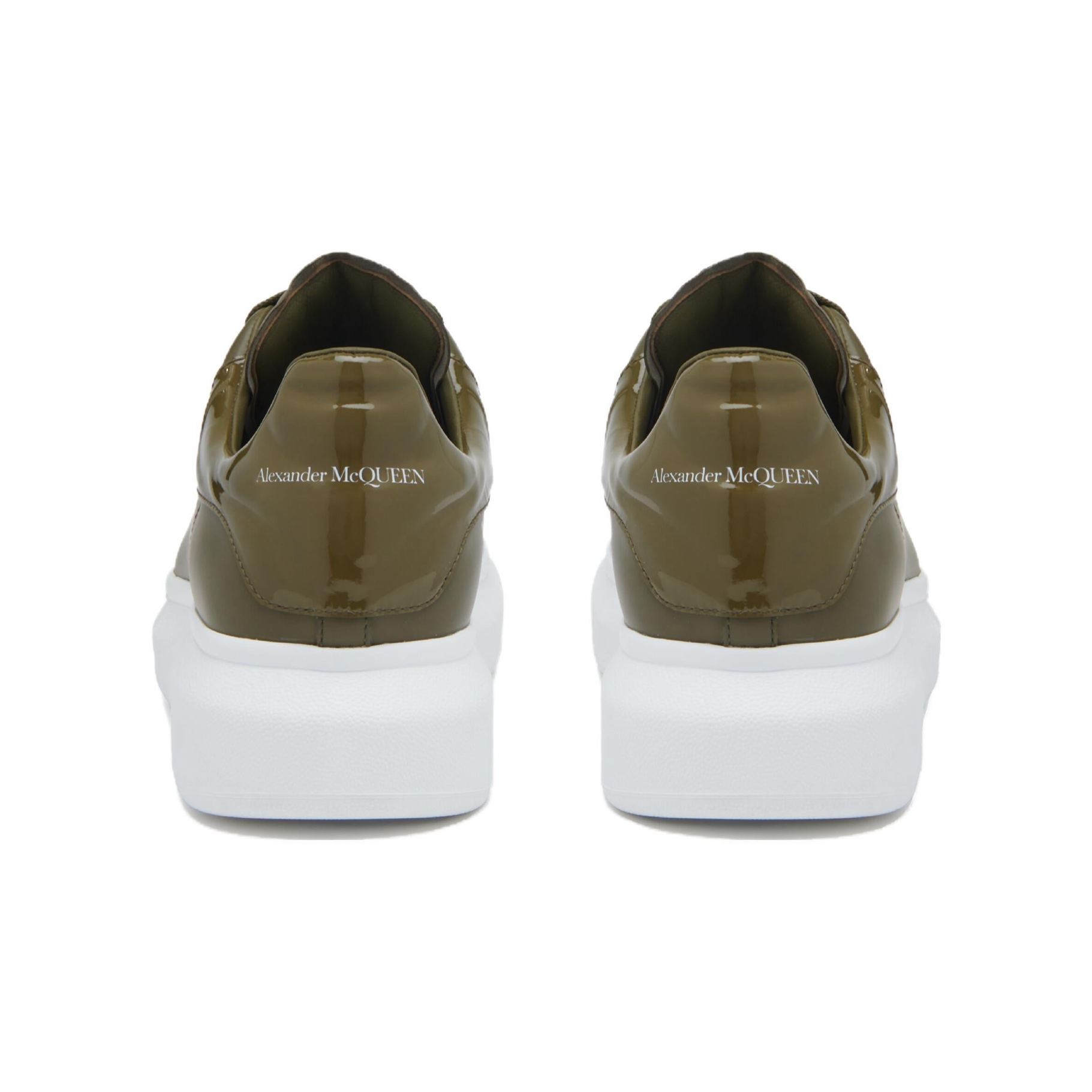 Alexander McQueen Oversized Leather Sneakers 'Olive Green