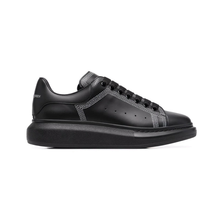 Alexander McQueen Oversized Sneaker 'Embroidered Black Silver
