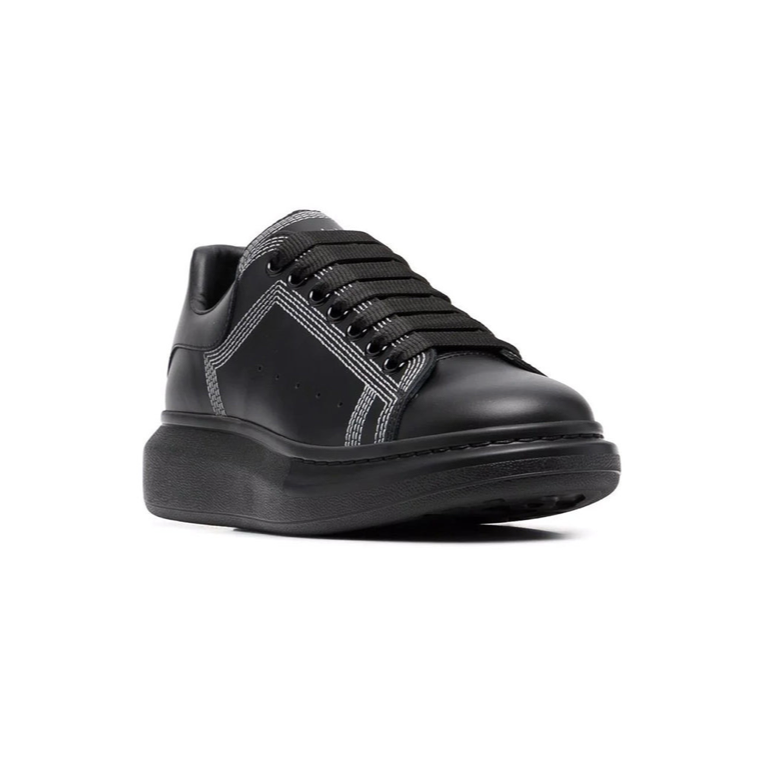 Alexander McQueen Oversized Sneaker 'Embroidered Black Silver