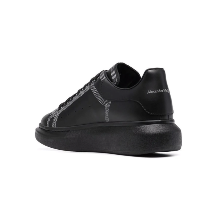 Alexander McQueen Oversized Sneaker 'Embroidered Black Silver