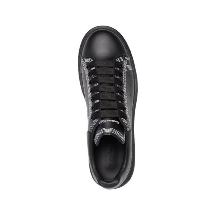 Alexander McQueen Oversized Sneaker 'Embroidered Black Silver