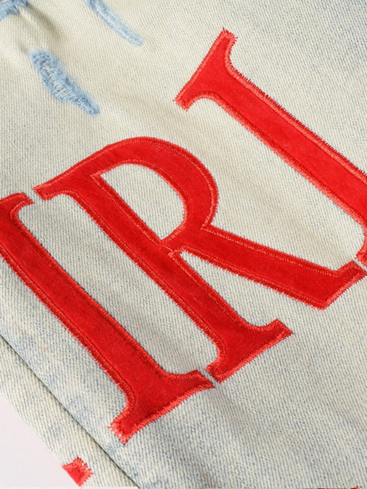 Trendy Amiri Make Old Ripped Patch Denim Designer Jeans