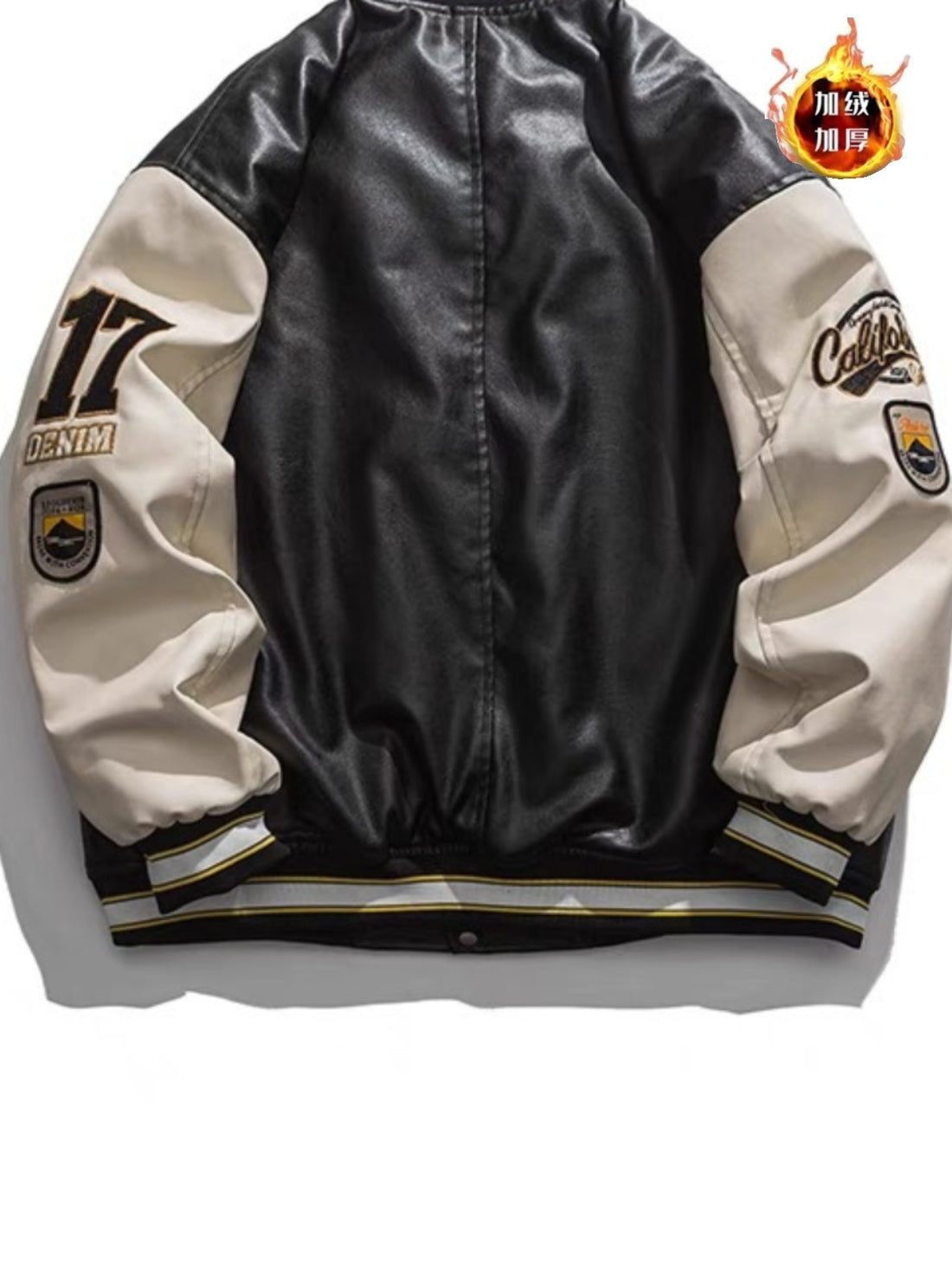 Leather Pilot Baseball Jacket Couple Coat Baseball Clothing Jacket Outwear Men and Women