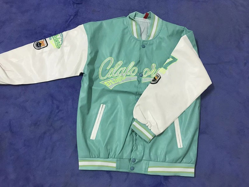 Leather Pilot Baseball Jacket Couple Coat Baseball Clothing Jacket Outwear Men and Women