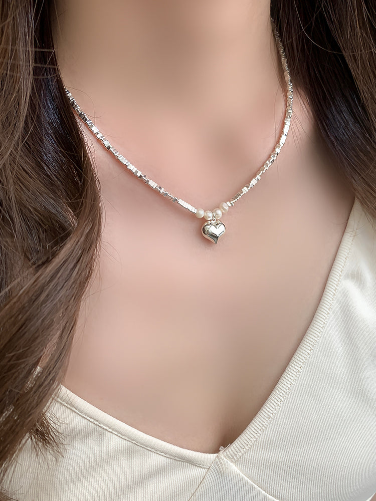 French Entry Lux Cold Feeling Clavicle Chain Hipster Pearl