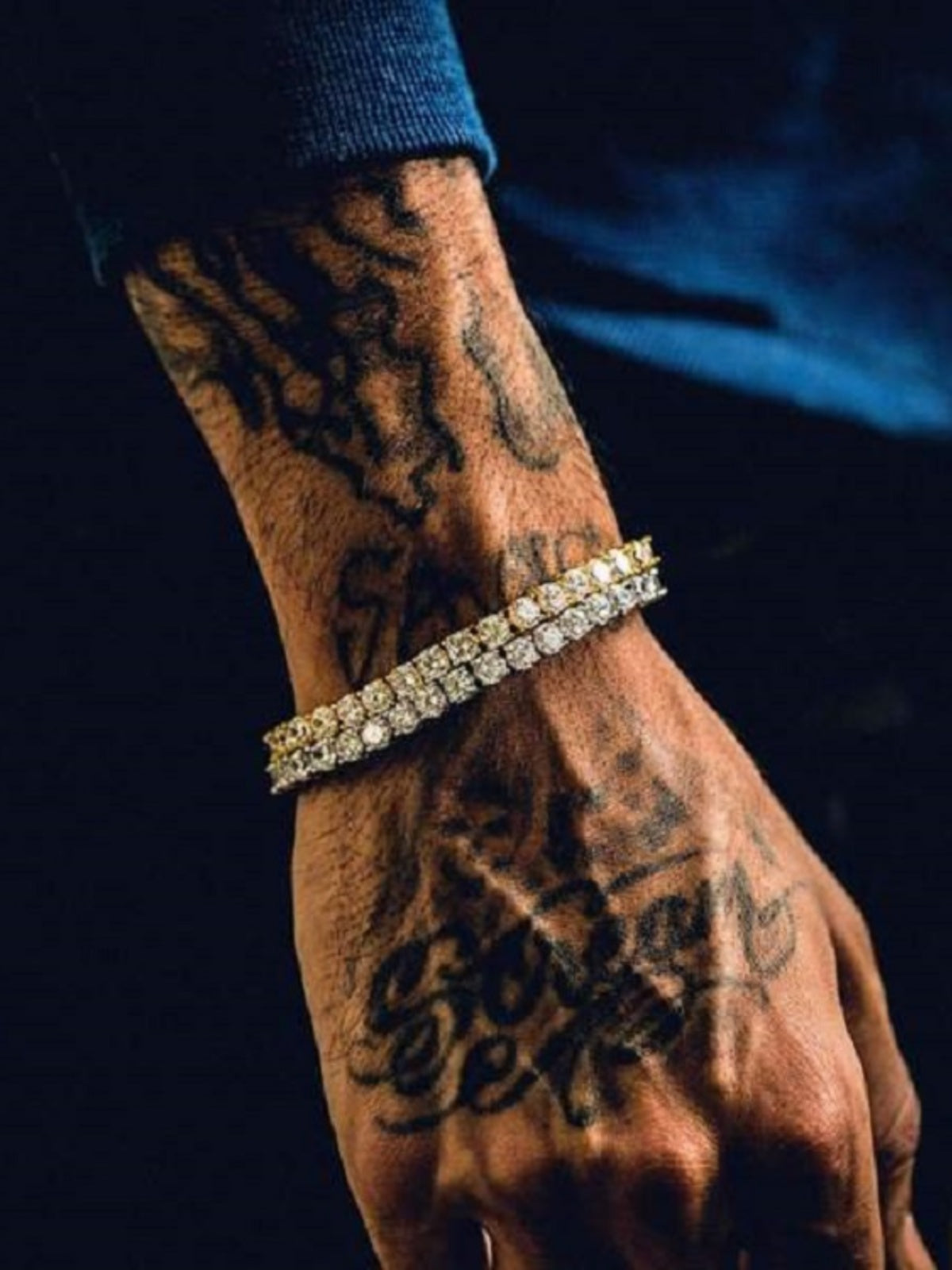 Bing Bing Hiphop Men and Women Night Club Hipster Super Flash Bracelet Rhinestone Bracelet