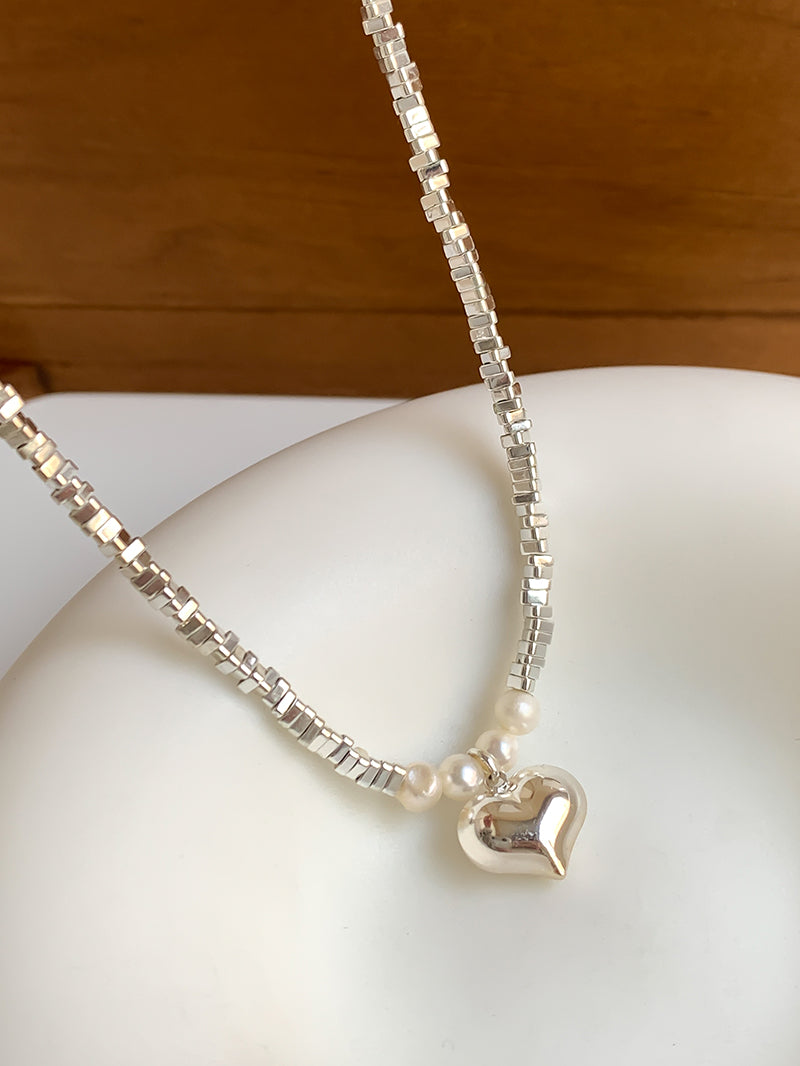 French Entry Lux Cold Feeling Clavicle Chain Hipster Pearl