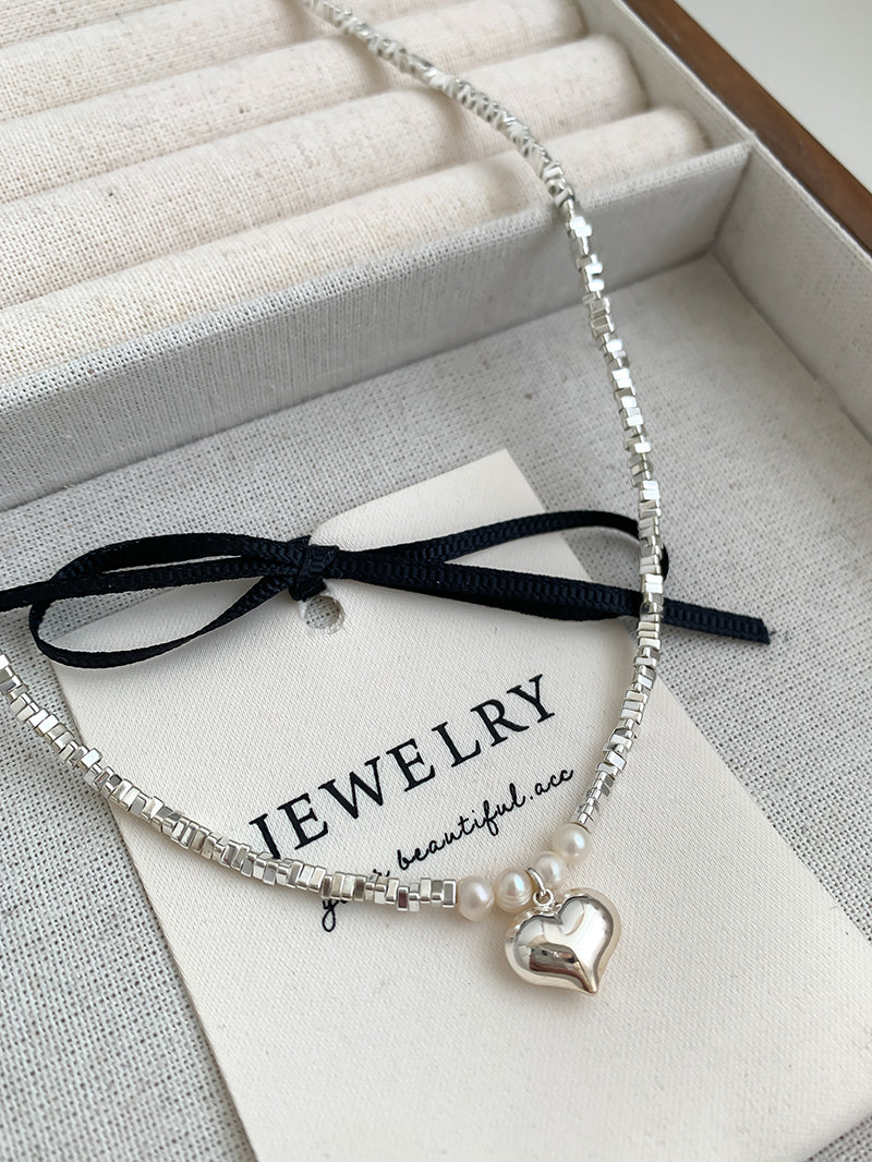 French Entry Lux Cold Feeling Clavicle Chain Hipster Pearl