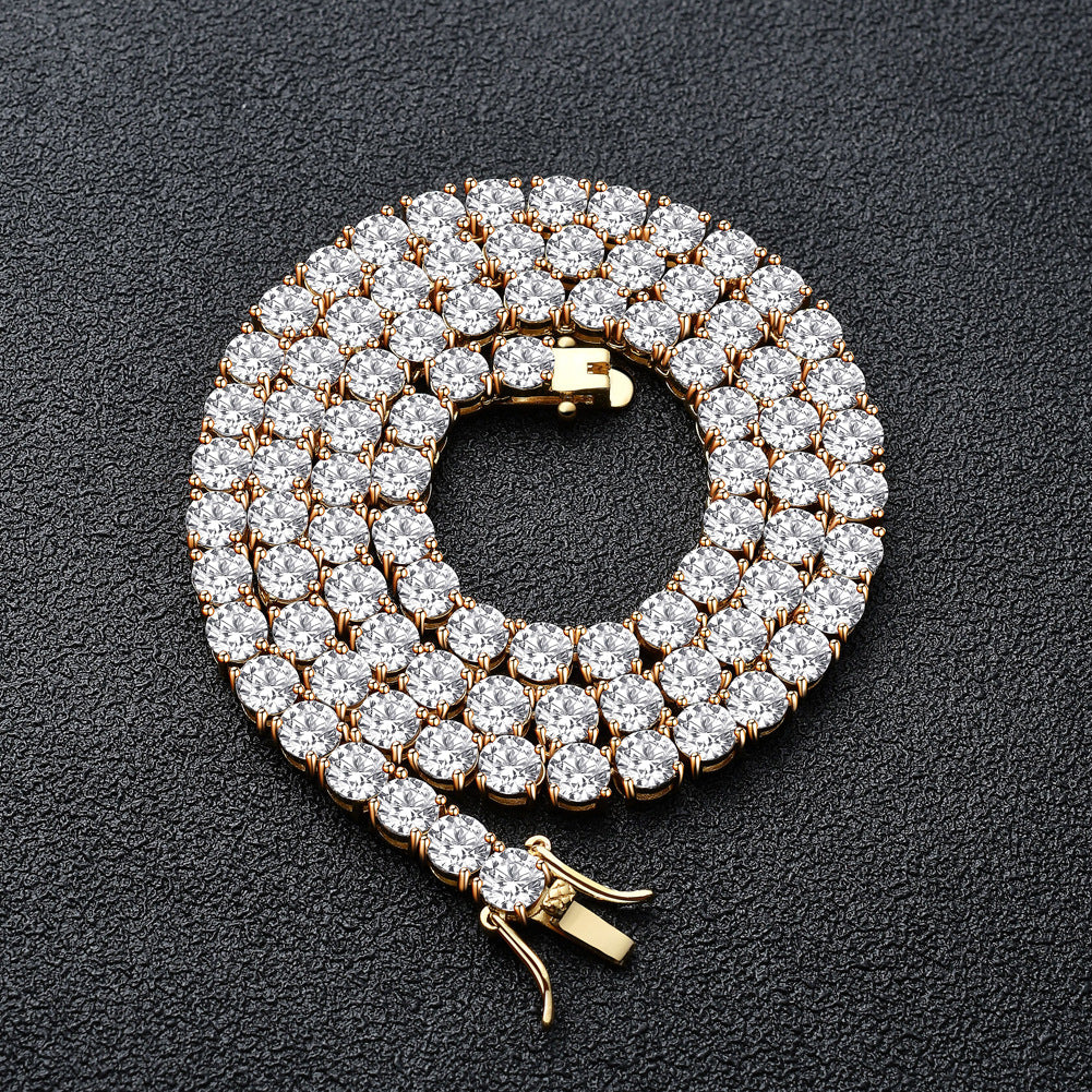 Zircon Men and Women Full Diamond Hip Hop Necklace