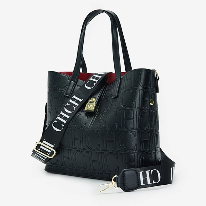 CH Classic Large Capacity Brand Shoulder Bag Letter Shoulder Strap Design Trendy Fashion Elegant Niche Crossbody Bag