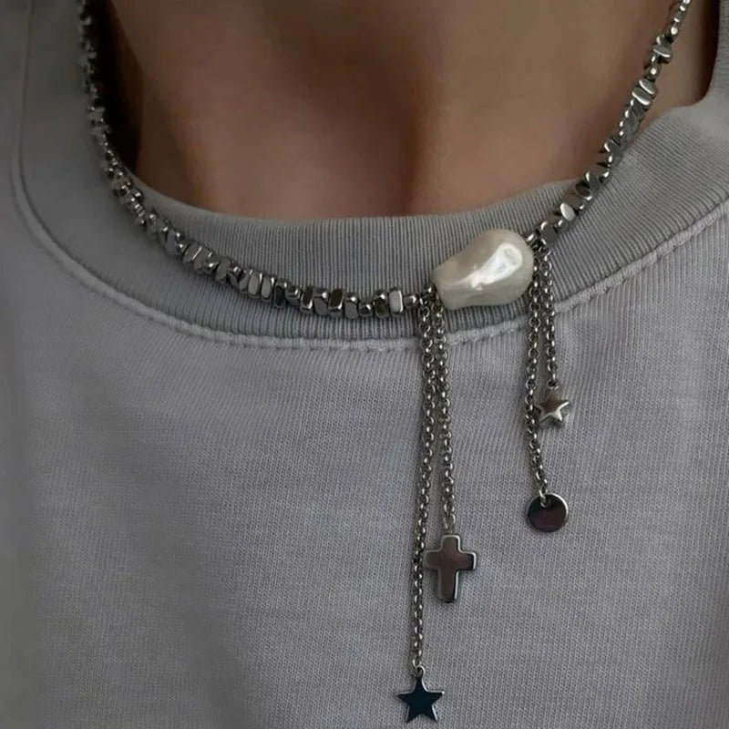 Chain Heart Pendant Necklace For Women Choker Dinner Party