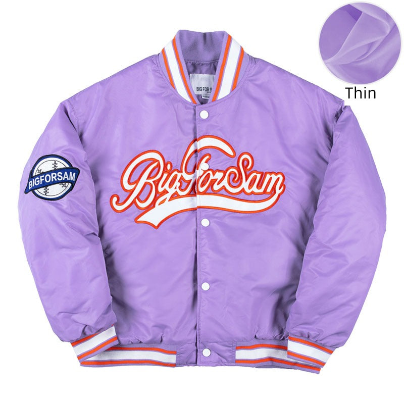 Big for Sam Spring and Autumn Loose Embroidered Baseball