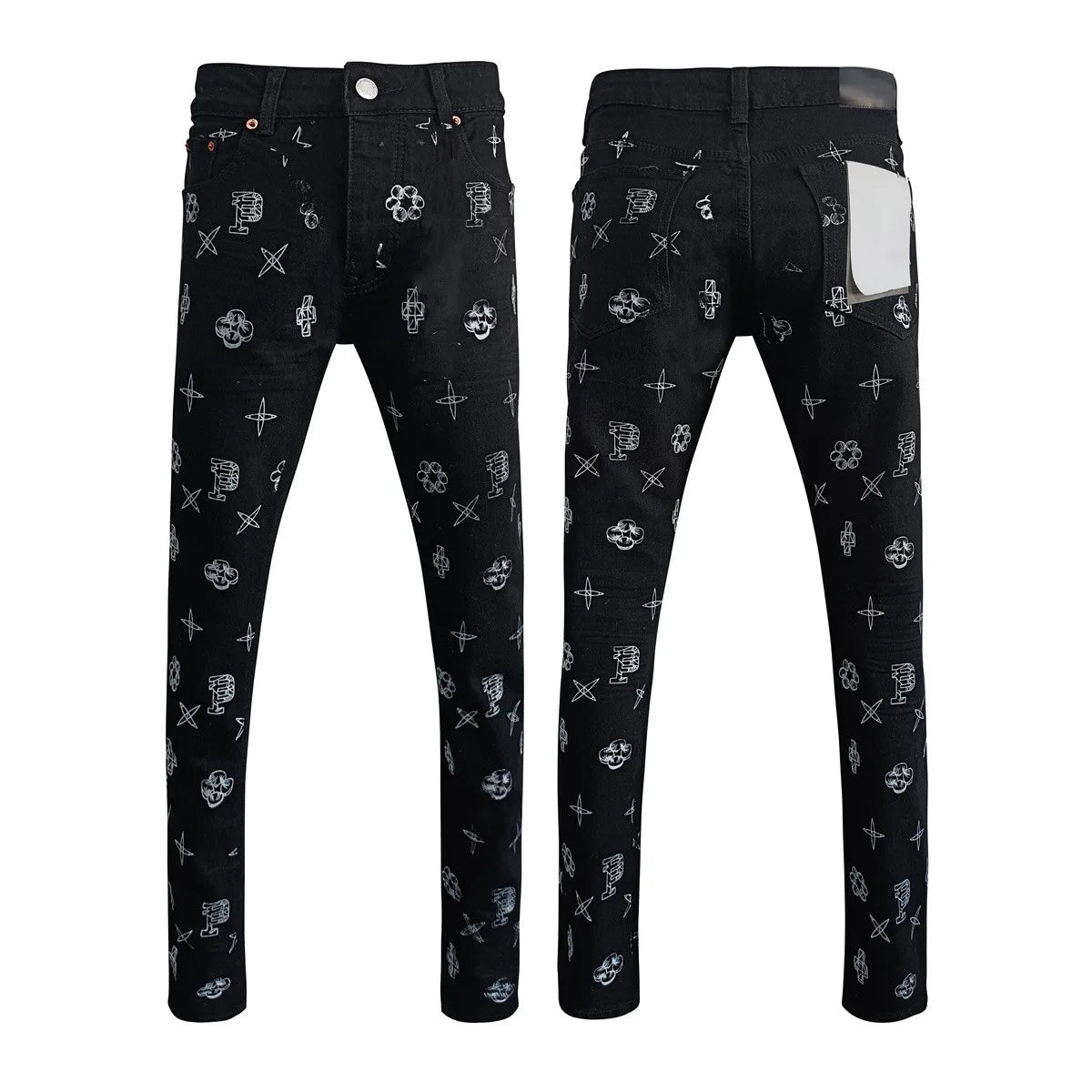 New Purples jeans Men High street Retro Fashion Skinny pants Trousers