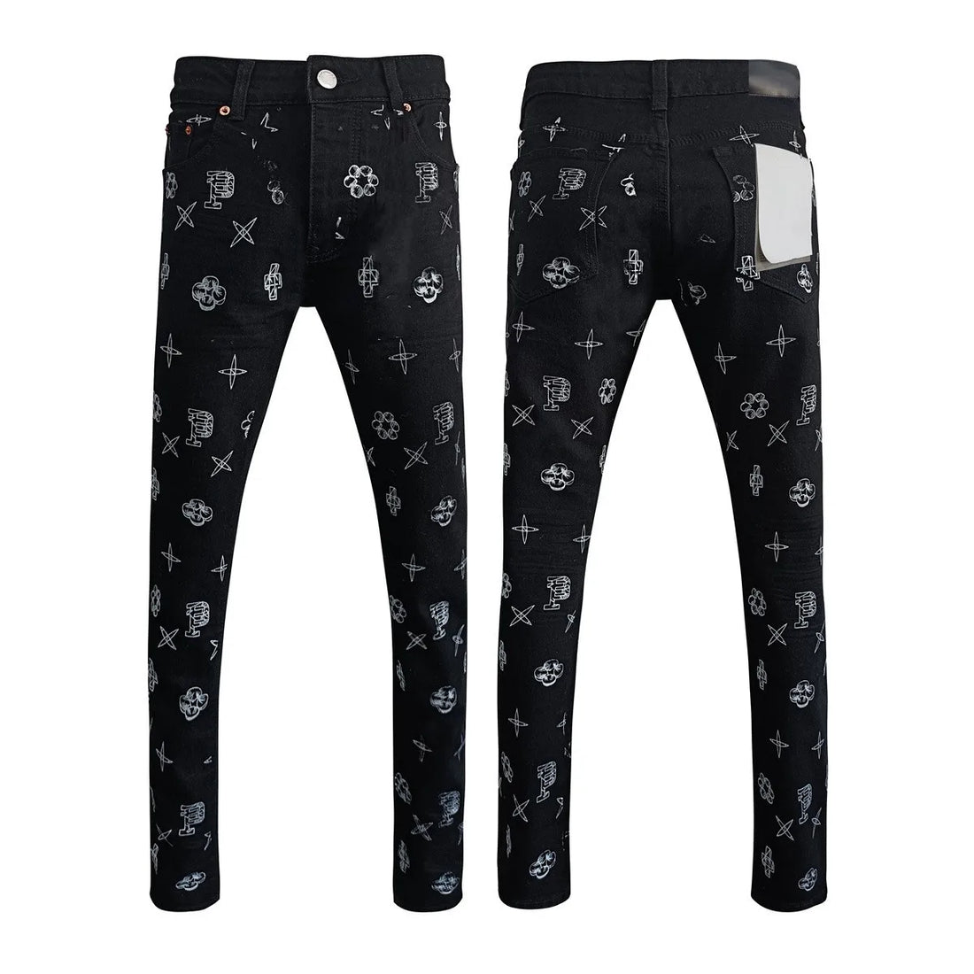 New Purples jeans Men High street Retro Fashion Skinny pants Trousers