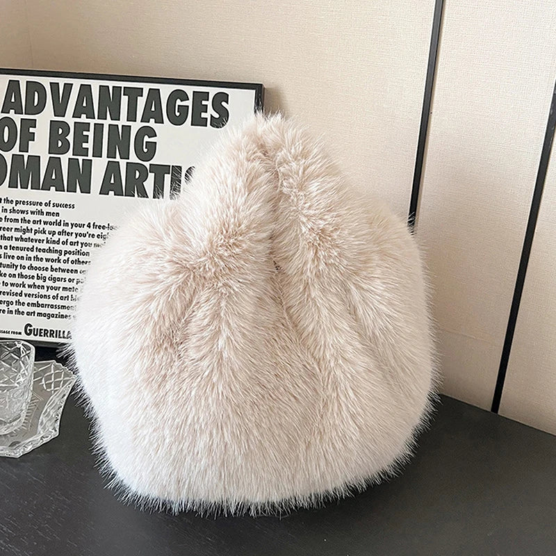 Girls Luxury Small Tote Bag Versatile Exquisite Autumn Winter Shoulder Handbag Gifts