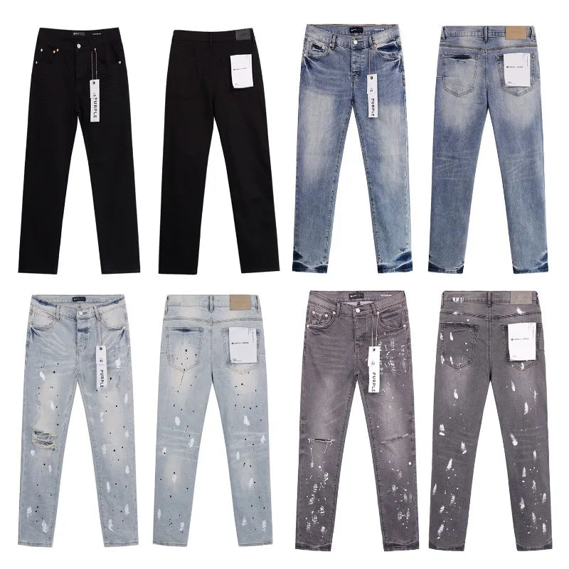 Purple Jeans American High Street Retro Designer Jeans