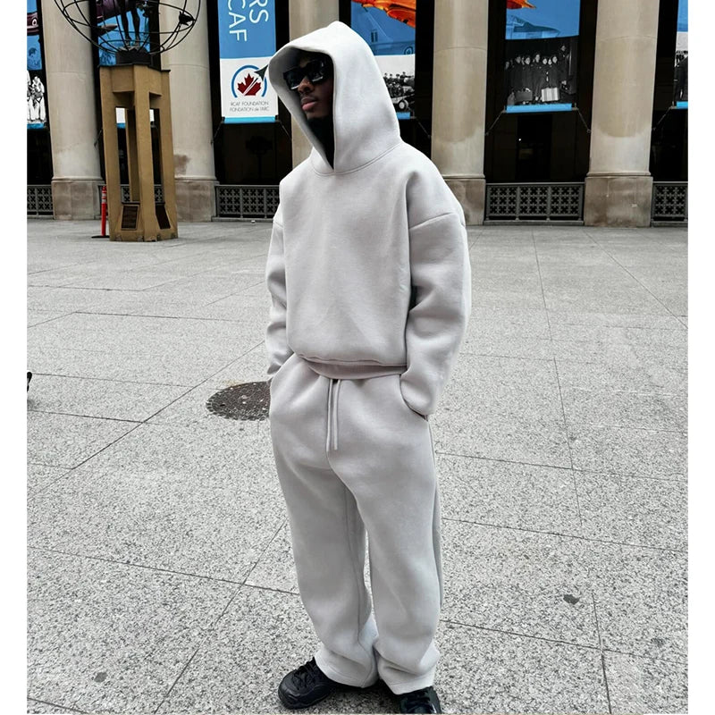 Autumn New Fashion Casual Loose Street Men Hoodies Pants Hip Hop Sweatshirt Tops Sports Trousers