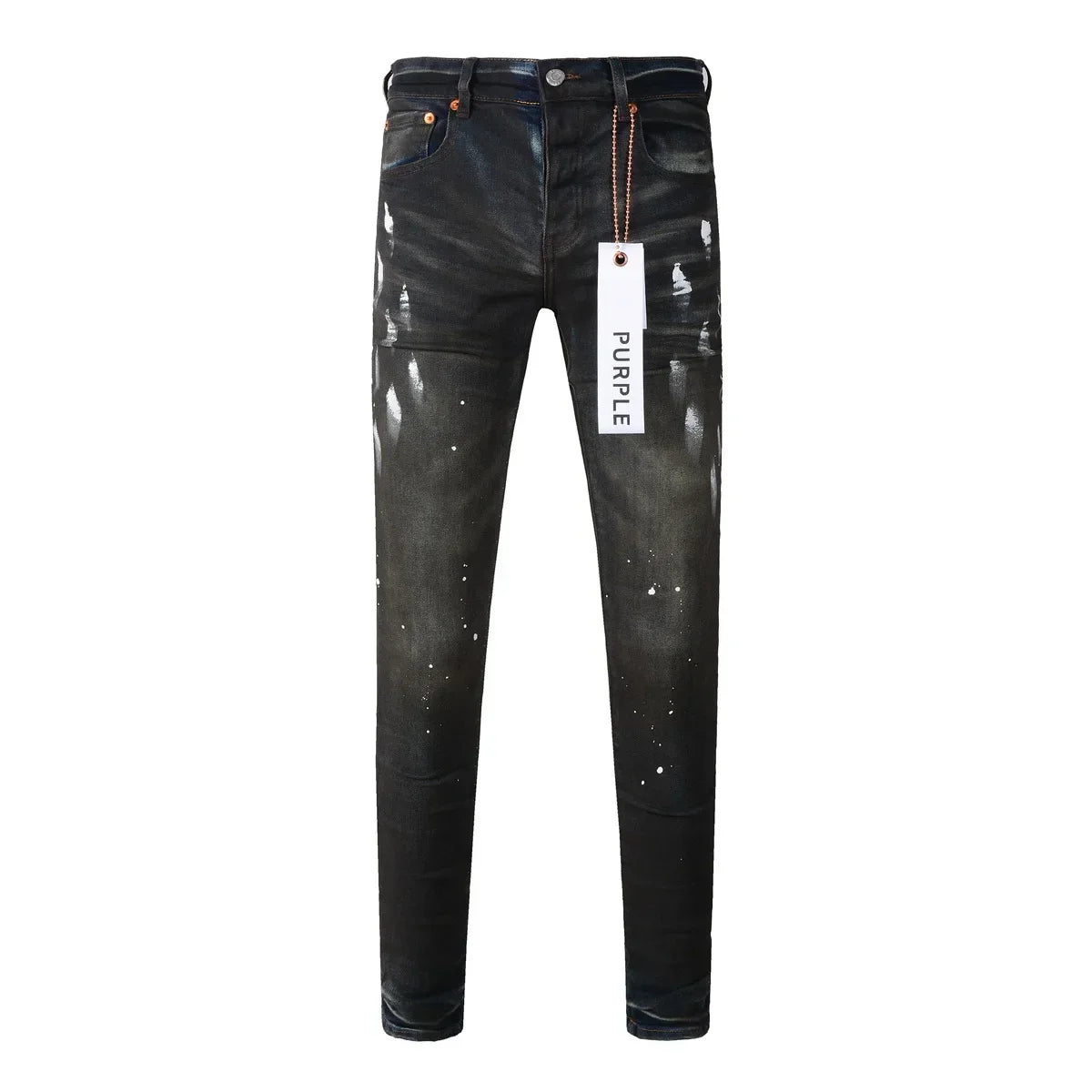 Purple Jeans American High Street Distressed Black 2025 New Fashion