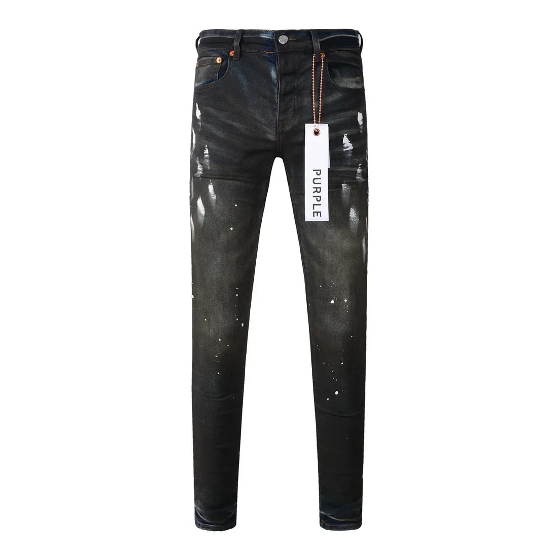 Purple Jeans American High Street Distressed Black 2025 New Fashion