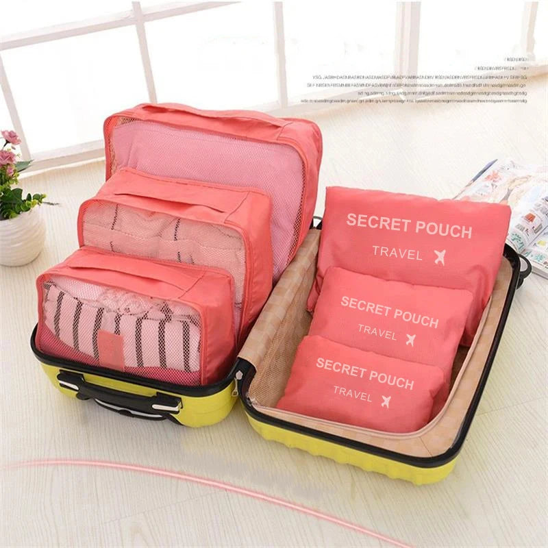 6pcs Travel Storage Bag Large Capacity Luggage Clothes Sorting Organizer Set Suitcase