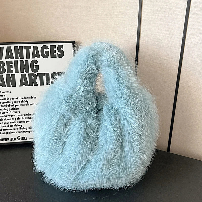 Girls Luxury Small Tote Bag Versatile Exquisite Autumn Winter Shoulder Handbag Gifts