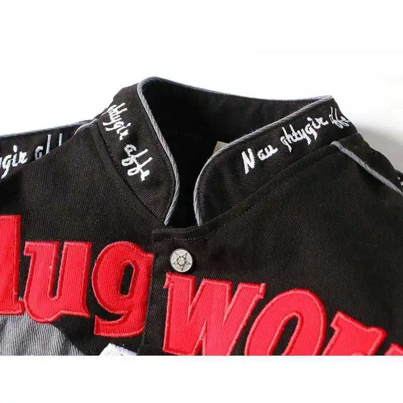 High Street Jacket Men Workwear Pure Cotton Zipper Long Sleeve Stand Collar