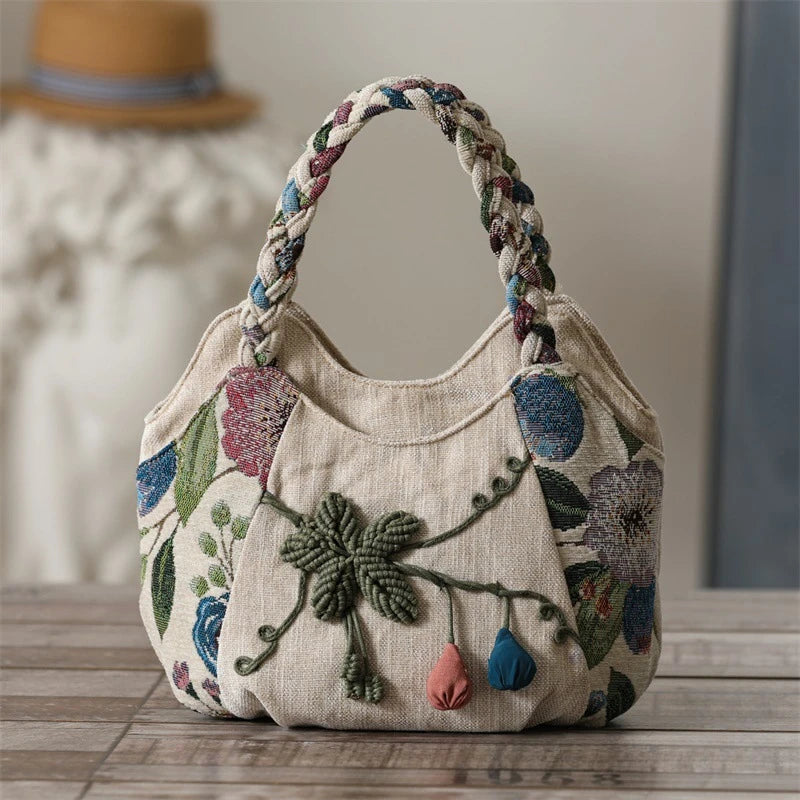 Original Ethnic Style Handbag Canvas  for Women 2025