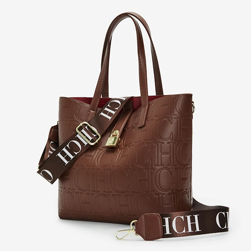 CH Classic Large Capacity Brand Shoulder Bag Letter Shoulder Strap Design Trendy Fashion Elegant Niche Crossbody Bag