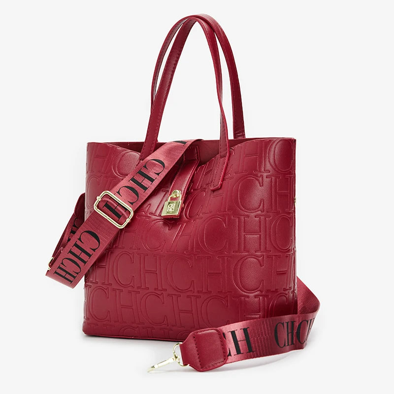 CH Classic Large Capacity Brand Shoulder Bag Letter Shoulder Strap Design Trendy Fashion Elegant Niche Crossbody Bag