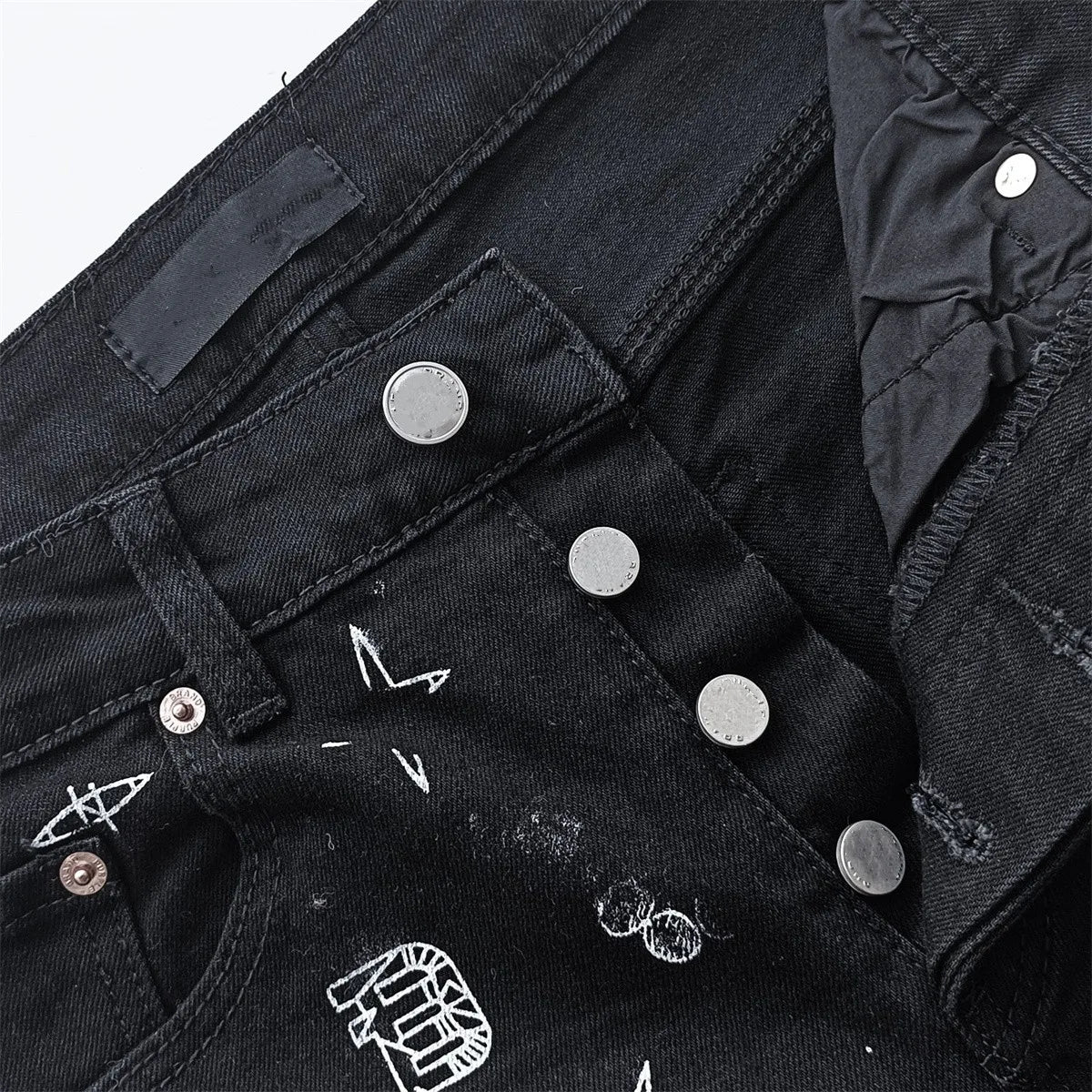 New Purples jeans Men High street Retro Fashion Skinny pants Trousers