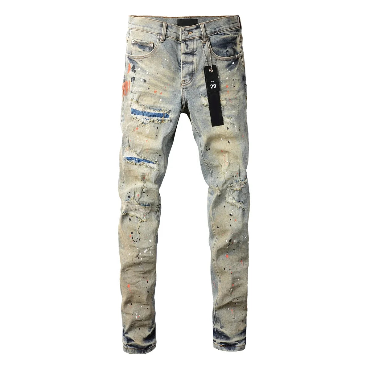 New Purples 2025 Men jeans with top street distressed Skinny Denim brands pants