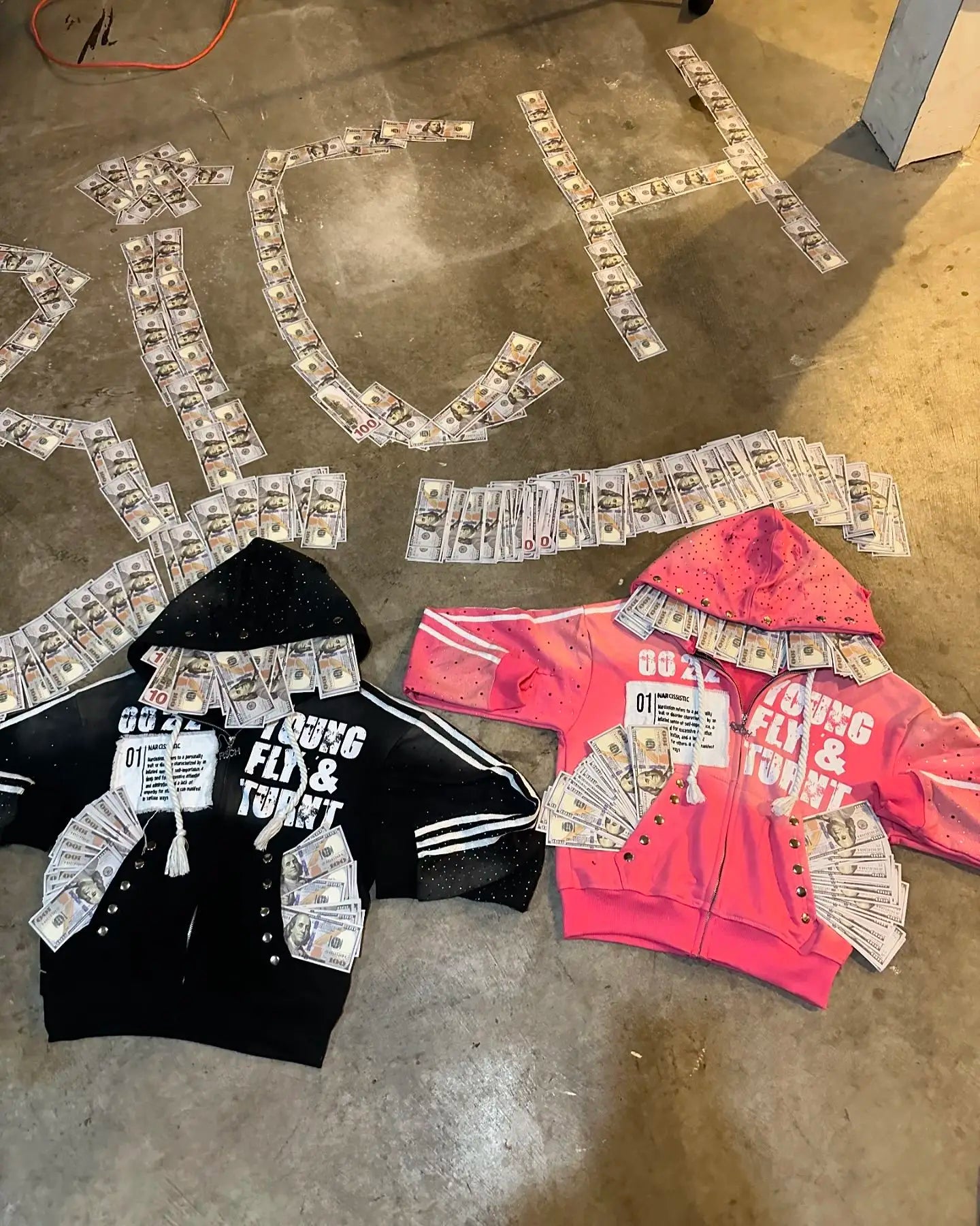 Hip Hop Hoodie Y2k Retro Klein Stone  Men And Women Streetwear