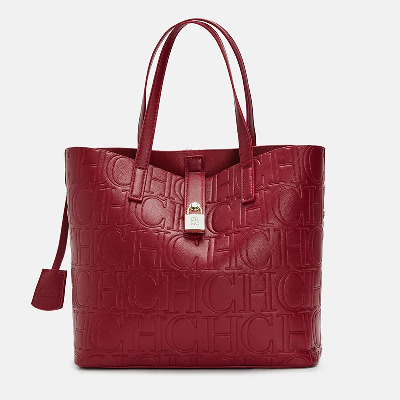 CH Classic Large Capacity Brand Shoulder Bag Letter Shoulder Strap Design Trendy Fashion Elegant Niche Crossbody Bag