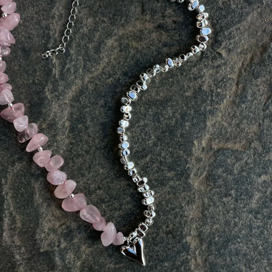 Chain Heart Pendant Necklace For Women Choker Dinner Party