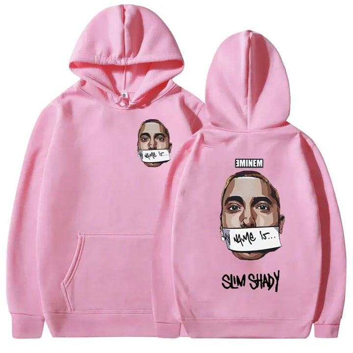 Eminem My Name Is Slim Shady Hoodie Men And Women Hip Hop Fashion Hoodies Y2K Streetwear