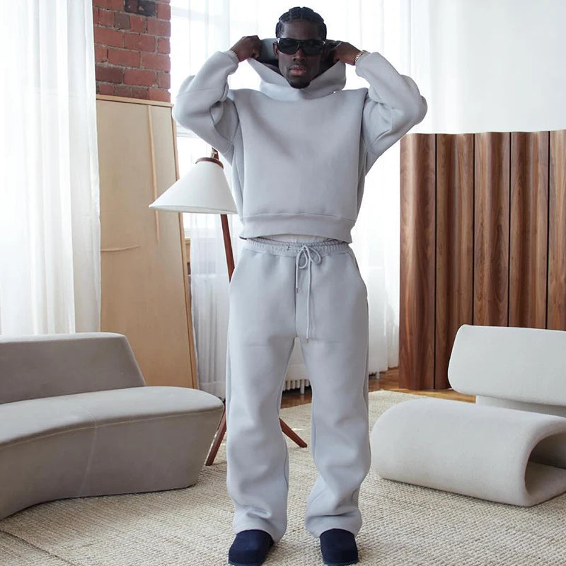 Autumn New Fashion Casual Loose Street Men Hoodies Pants Hip Hop Sweatshirt Tops Sports Trousers