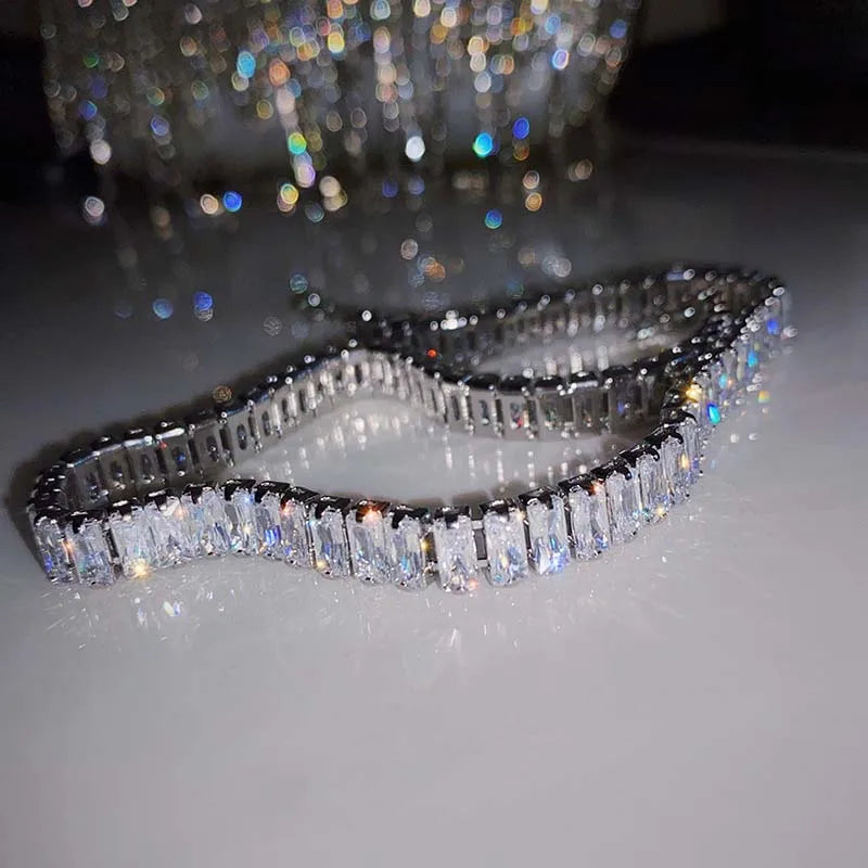 Luxury Shiny Zircon Square Choker Necklaces for Women