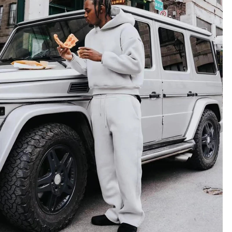 Autumn New Fashion Casual Loose Street Men Hoodies Pants Hip Hop Sweatshirt Tops Sports Trousers