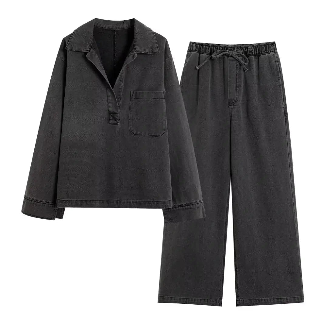 TRAF ZR Demin Sets for Women 2 Pieces Groups of Pant Denim Jeans New in Matching Sets 2025