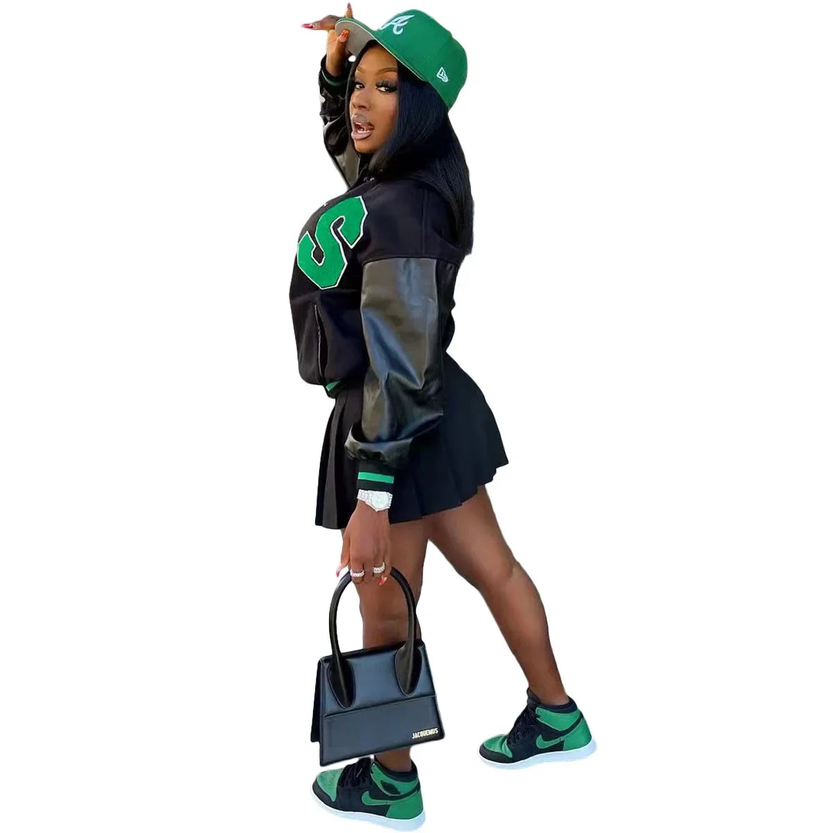 Waterarea Leather Long Sleeve Patchwork Jacket Fall Winter Casual Fashion Coat Clothing 2025