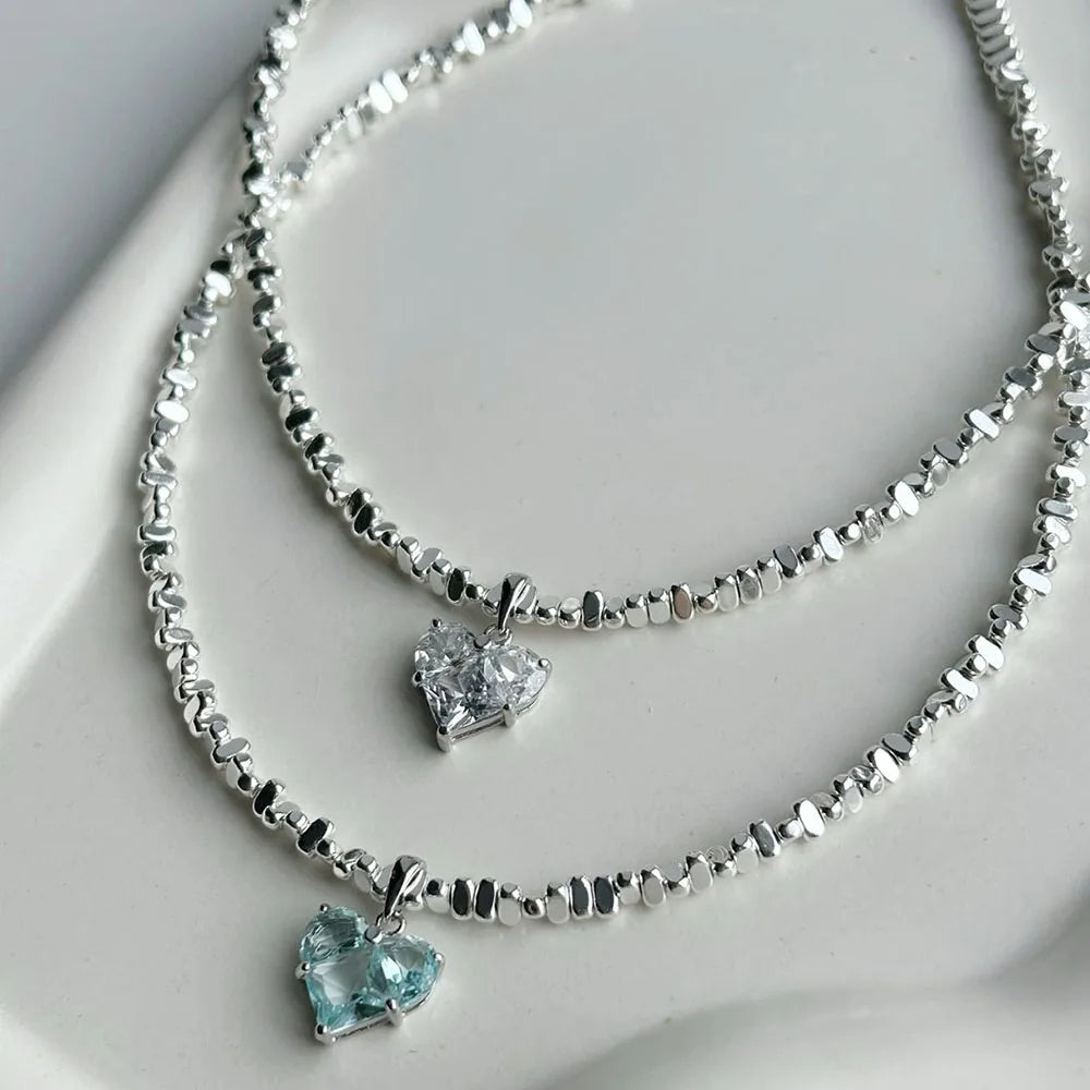 Design Chain With Crystal Heart Pendant Necklace for Women